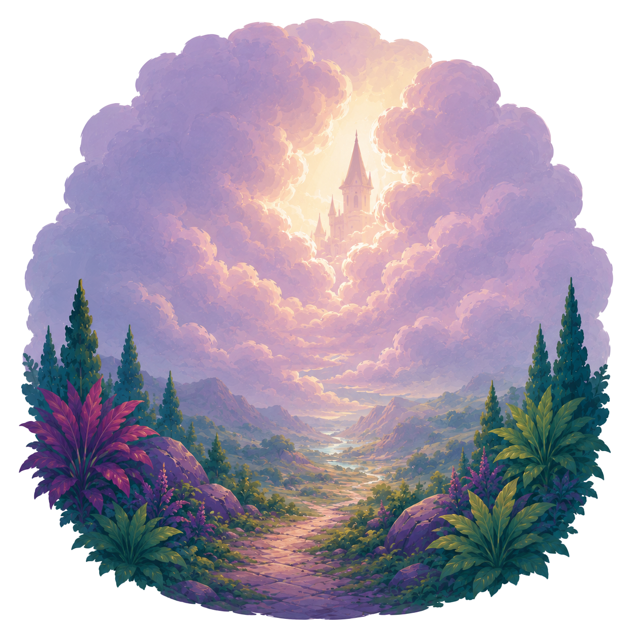 Clouds parting to reveal a hidden mystery